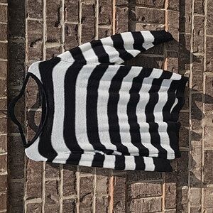 City Chic Black and White Striped Sweater Size 18